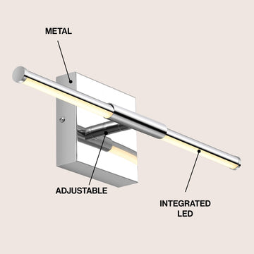 Makena Modern Minimalist Dimmable Integrated LED Metal Wall Sconce